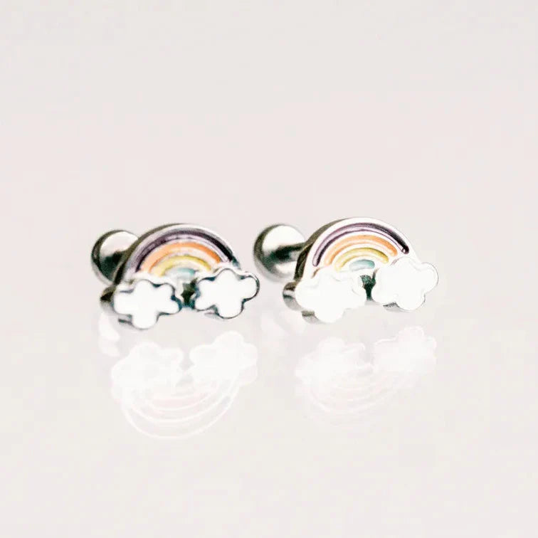 Rainbow Flat Back Earrings