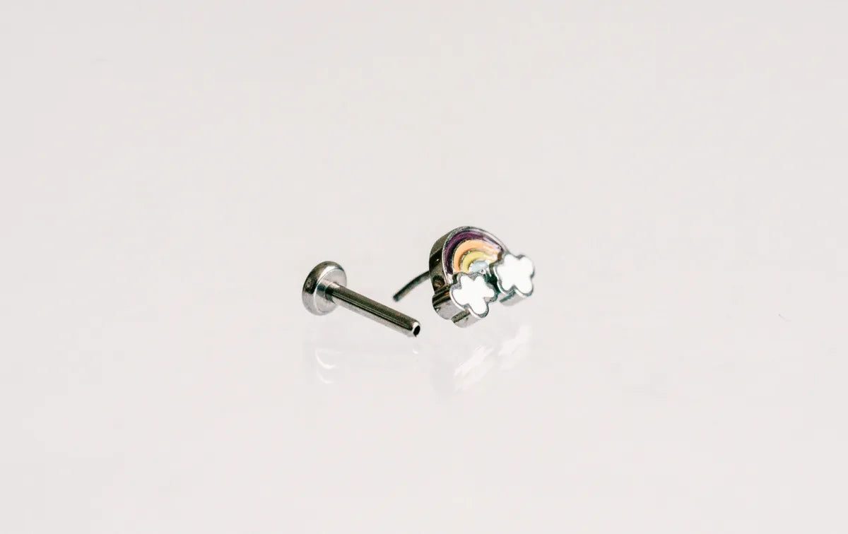 Rainbow Flat Back Earrings