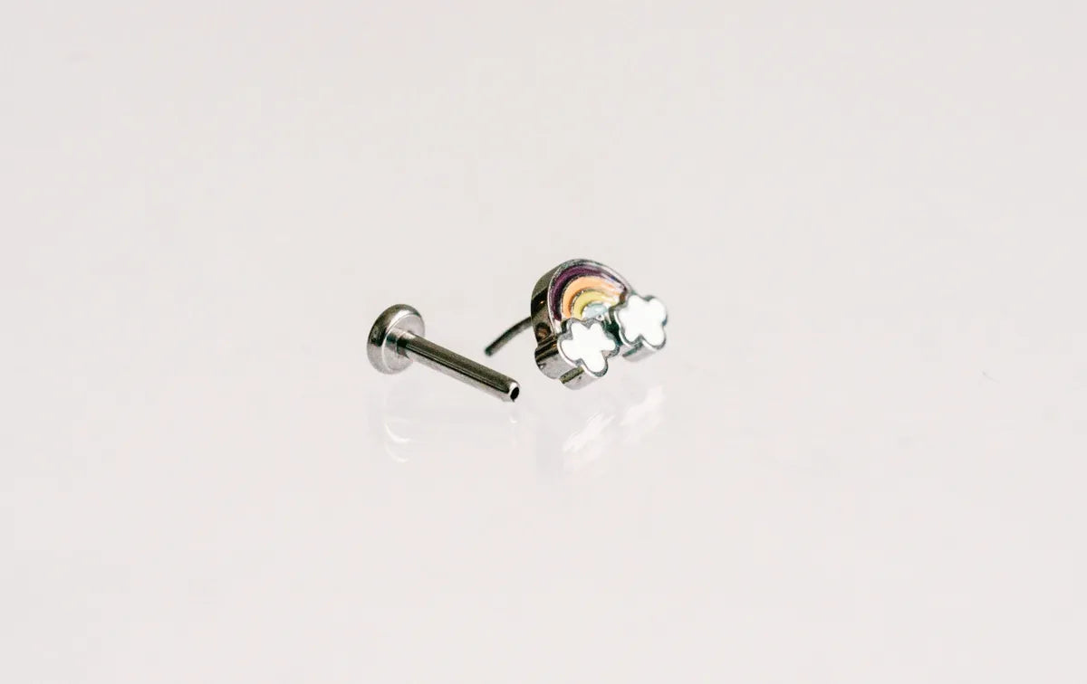 Rainbow Flat Back Earrings