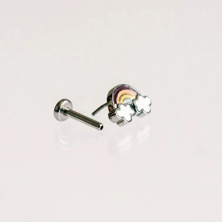 Rainbow Flat Back Earrings
