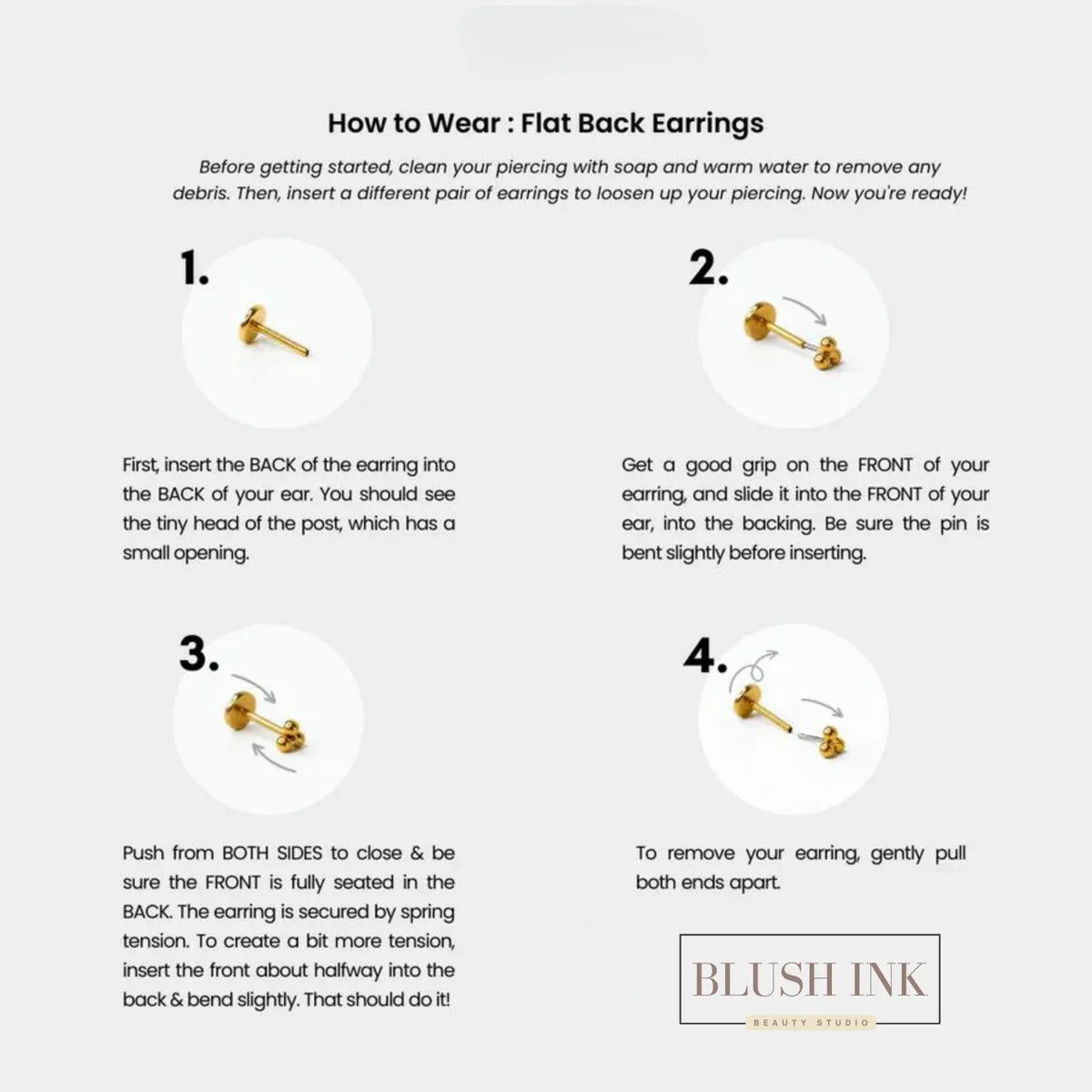 Rainbow Flat Back Earrings