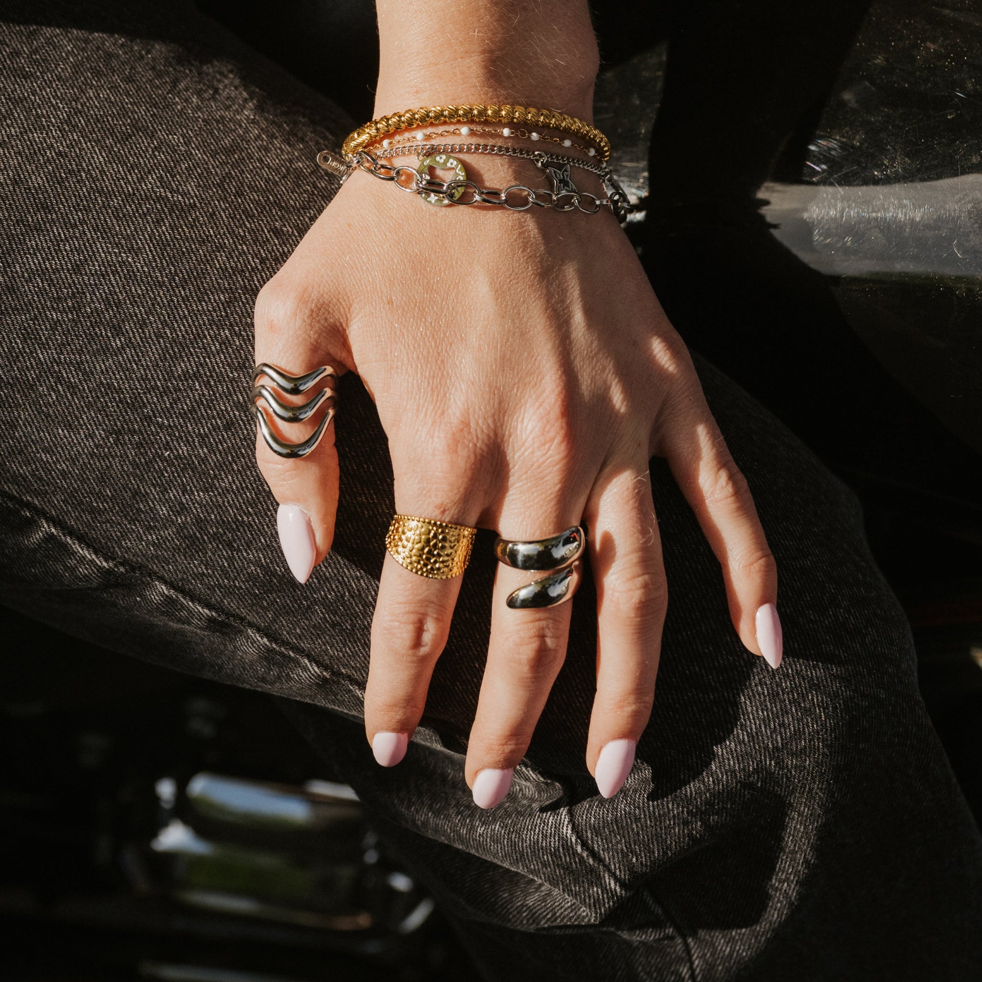 Chrome Crest Ring