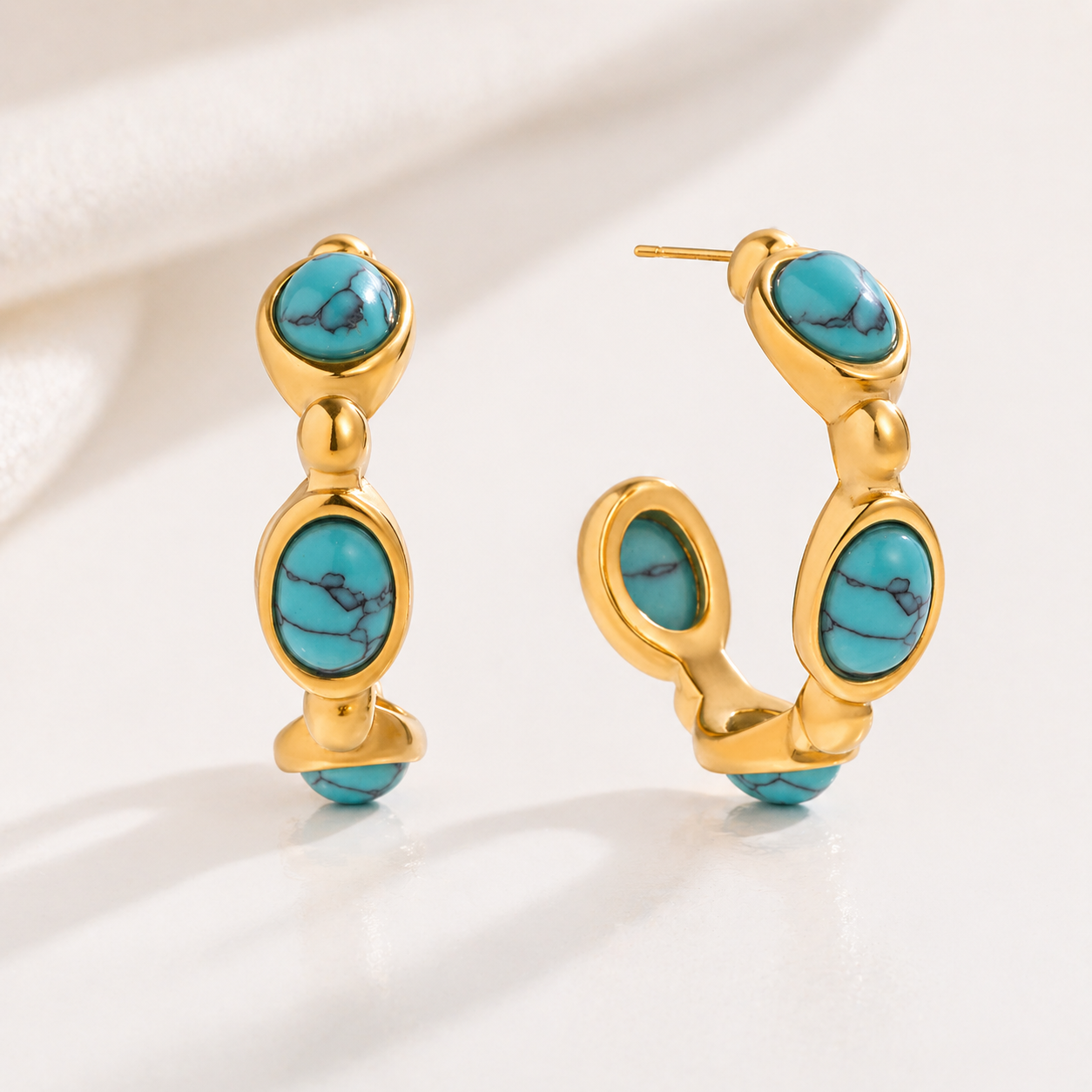 Torelle Turquoise Hoop Earrings