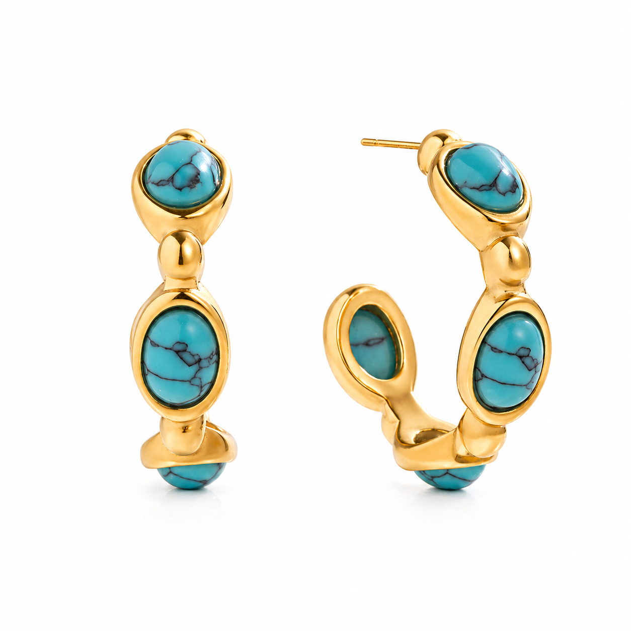Torelle Turquoise Hoop Earrings