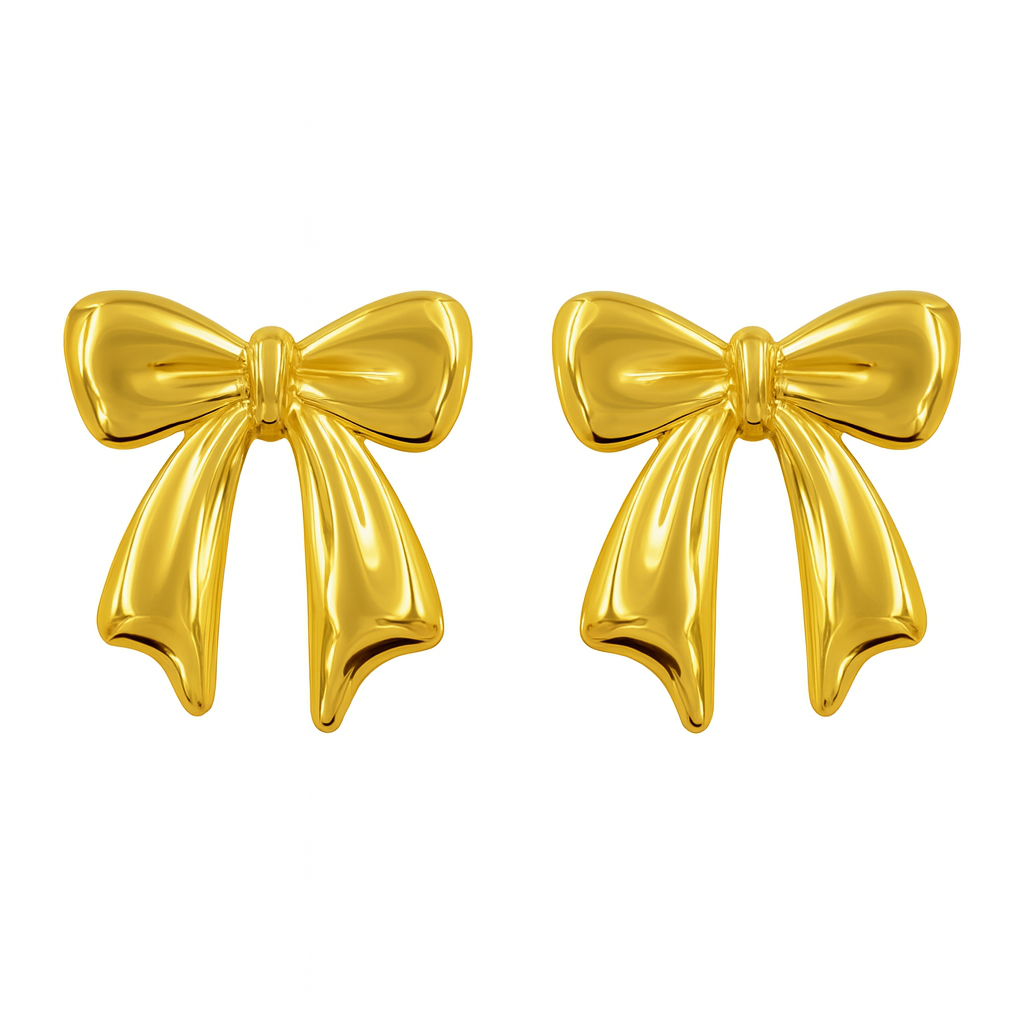 Glam Ribbon Drop Studs
