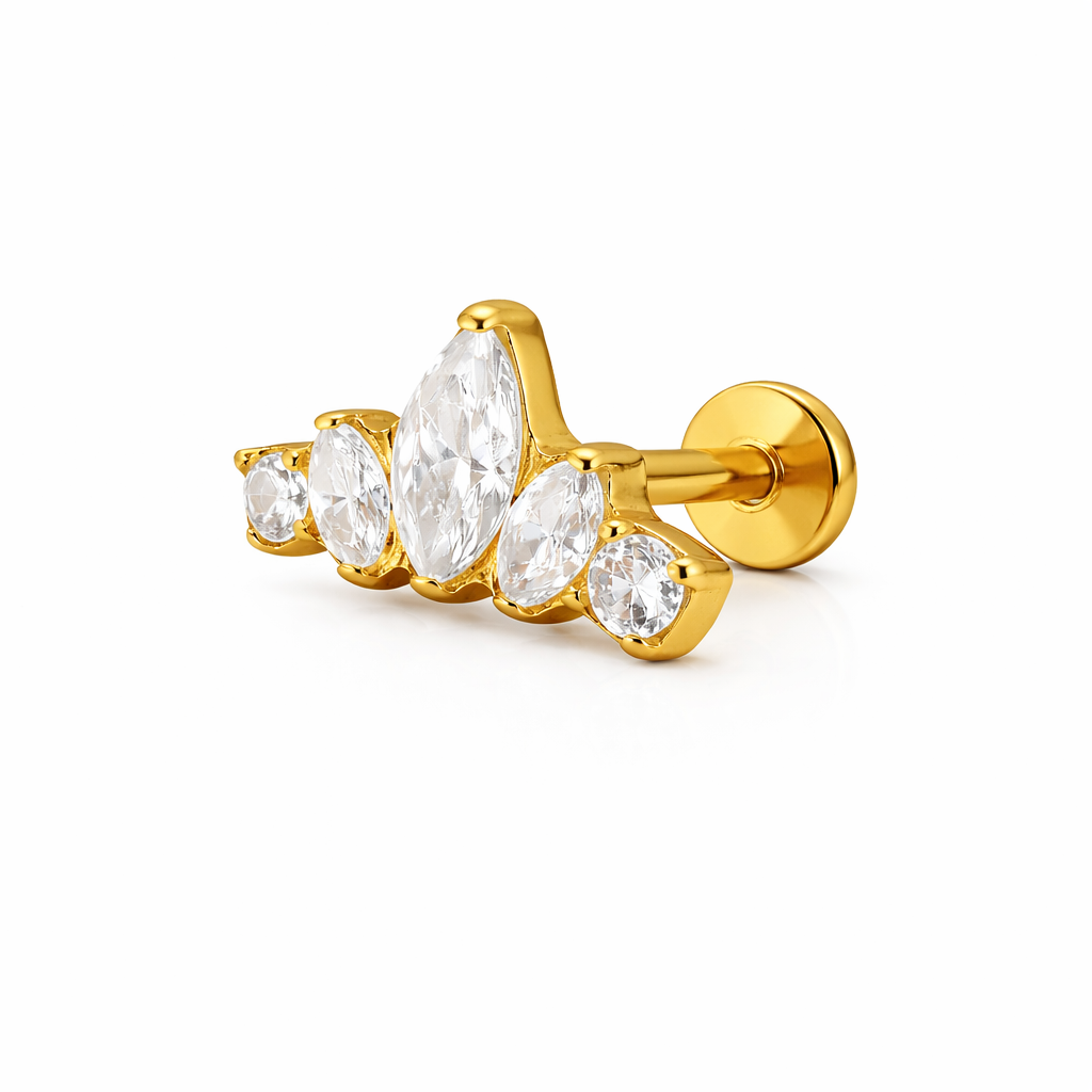 Victorian Flat Back Earring