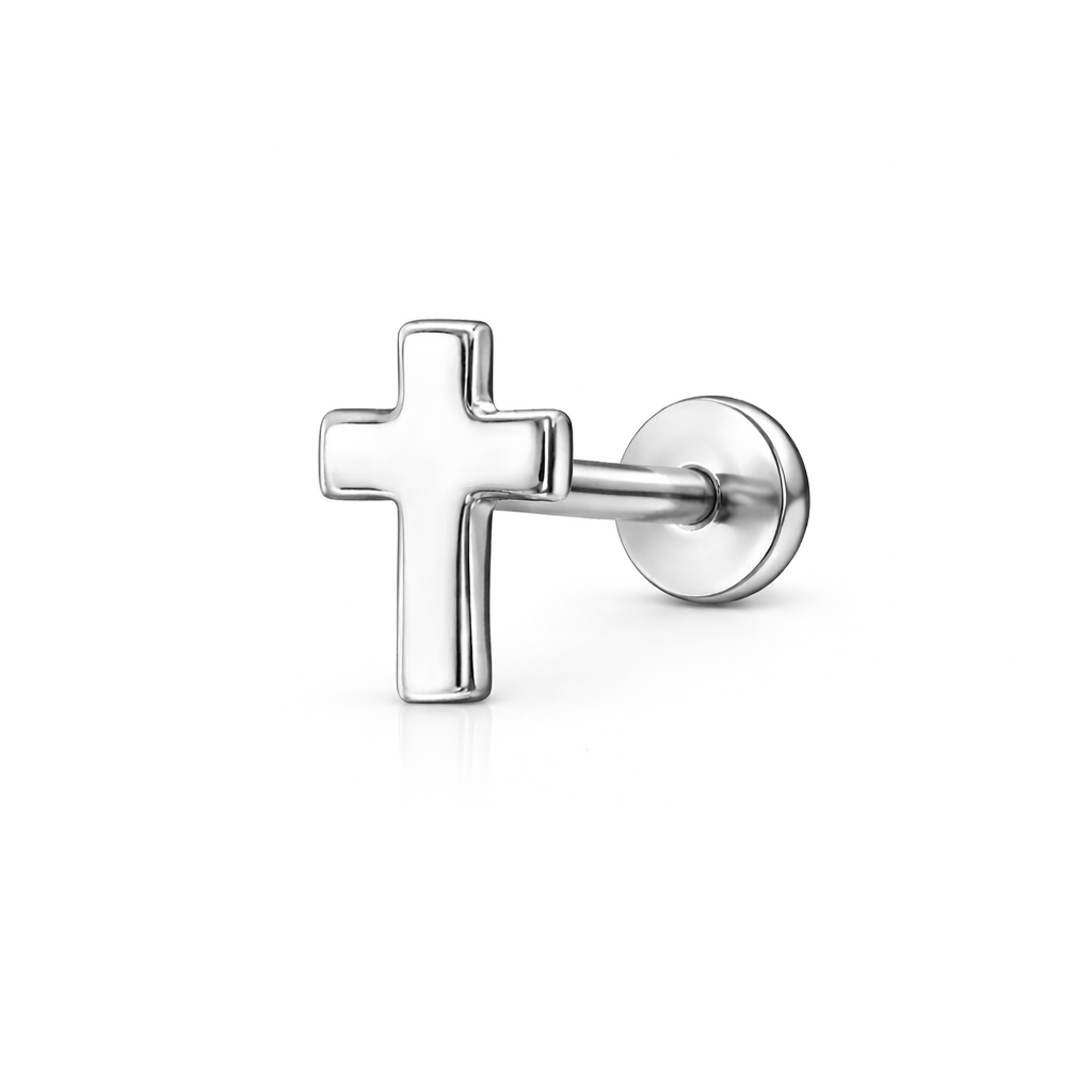 Cross Flat Back Earrings