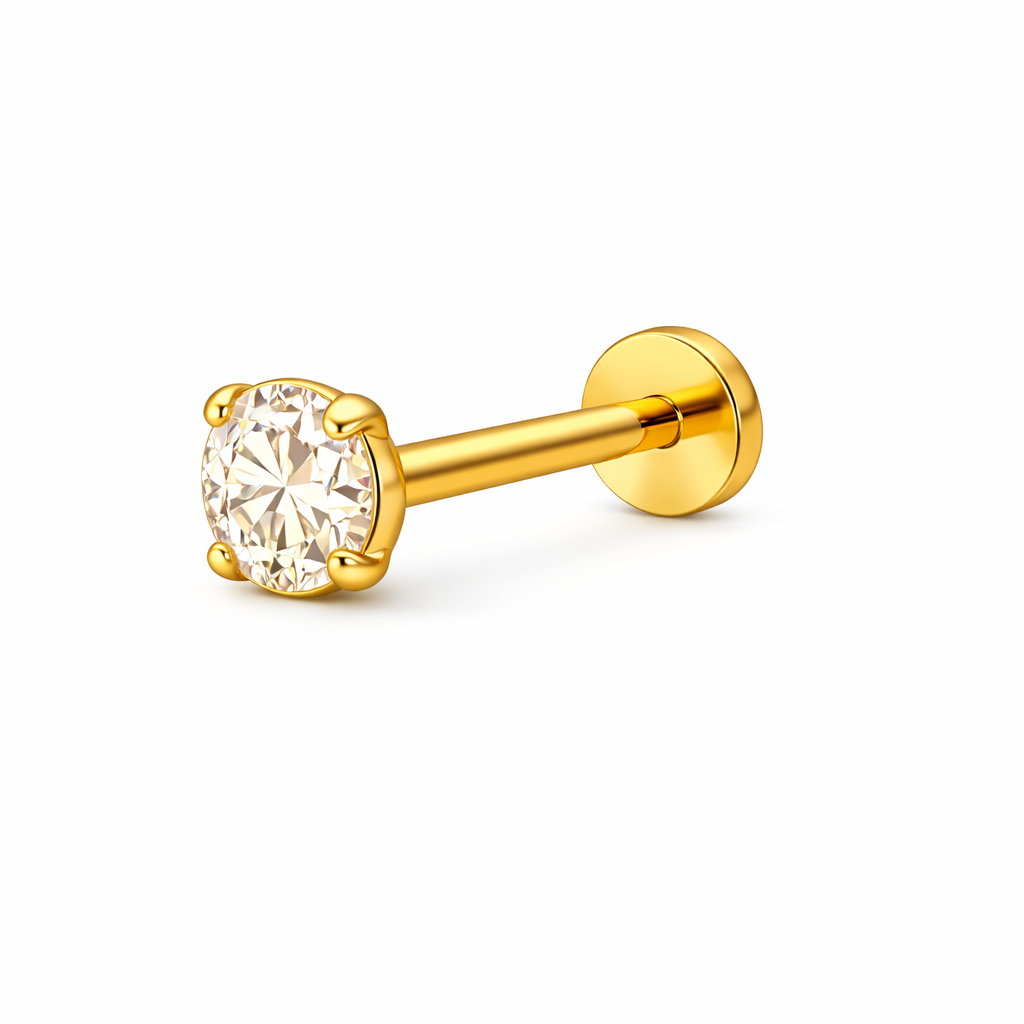 Solitaire Pronged Earrings