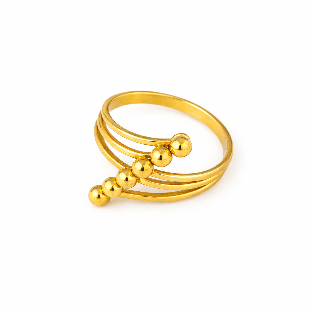Golden Dot Trio Ring