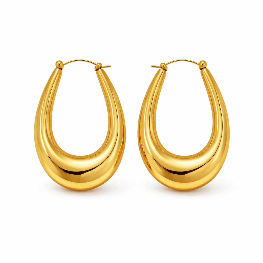 Liquid Teardrop Hoops