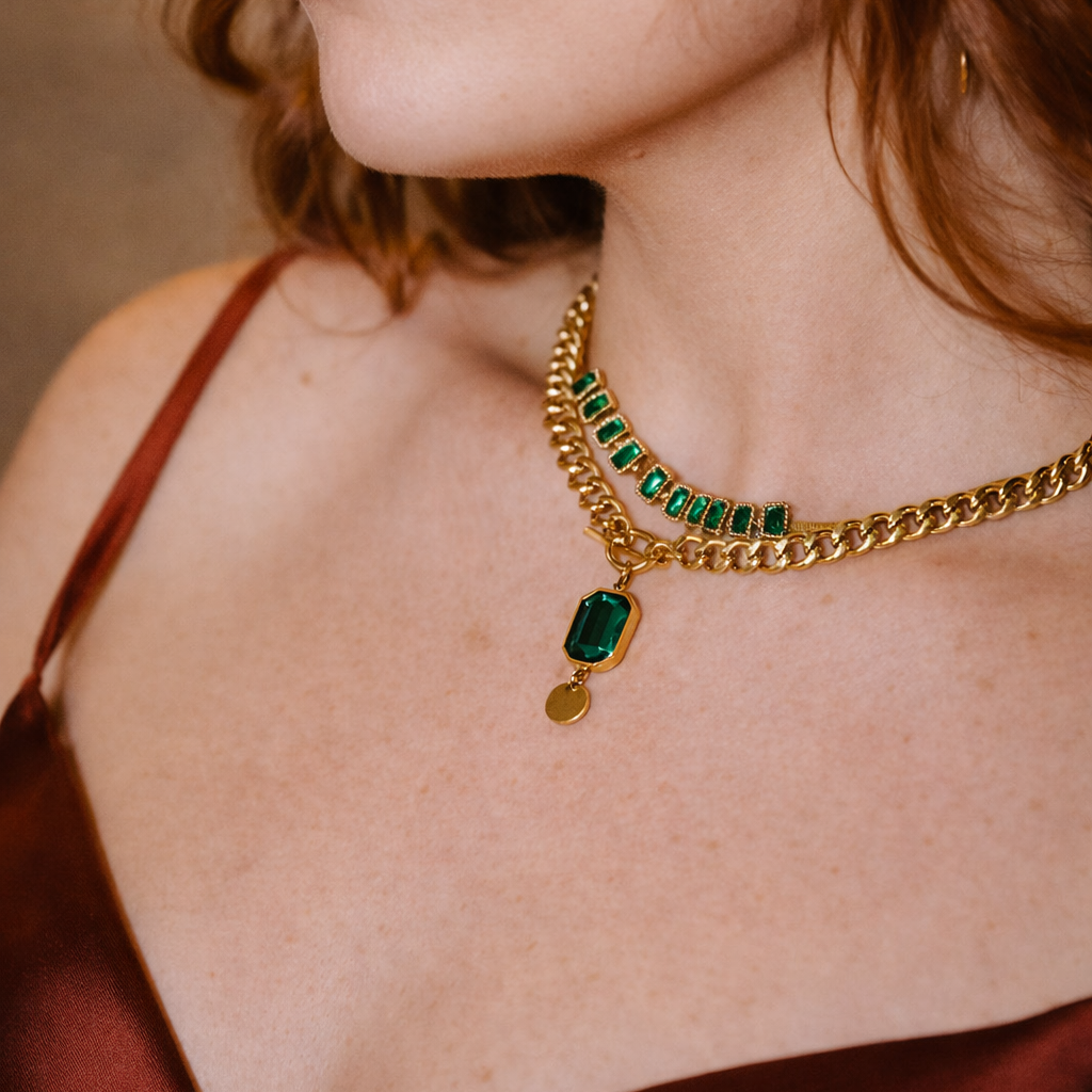Emerald Cascade Necklace