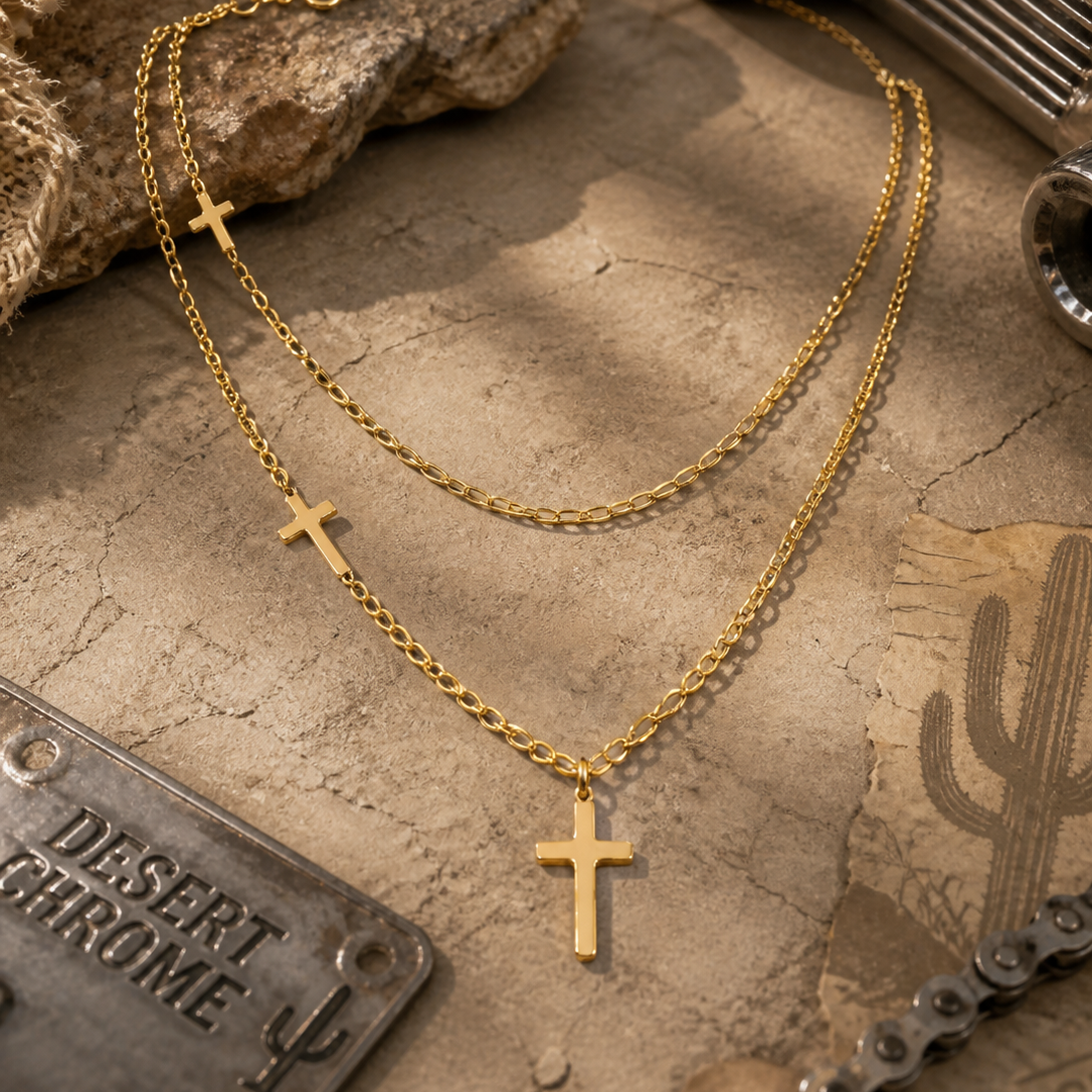 Highway Cross Layer Necklace
