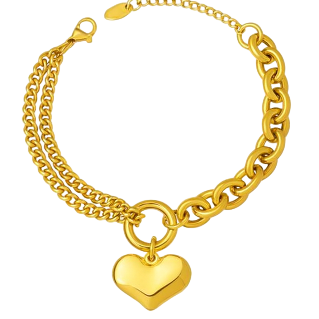 Golden Heart Duo Bracelet