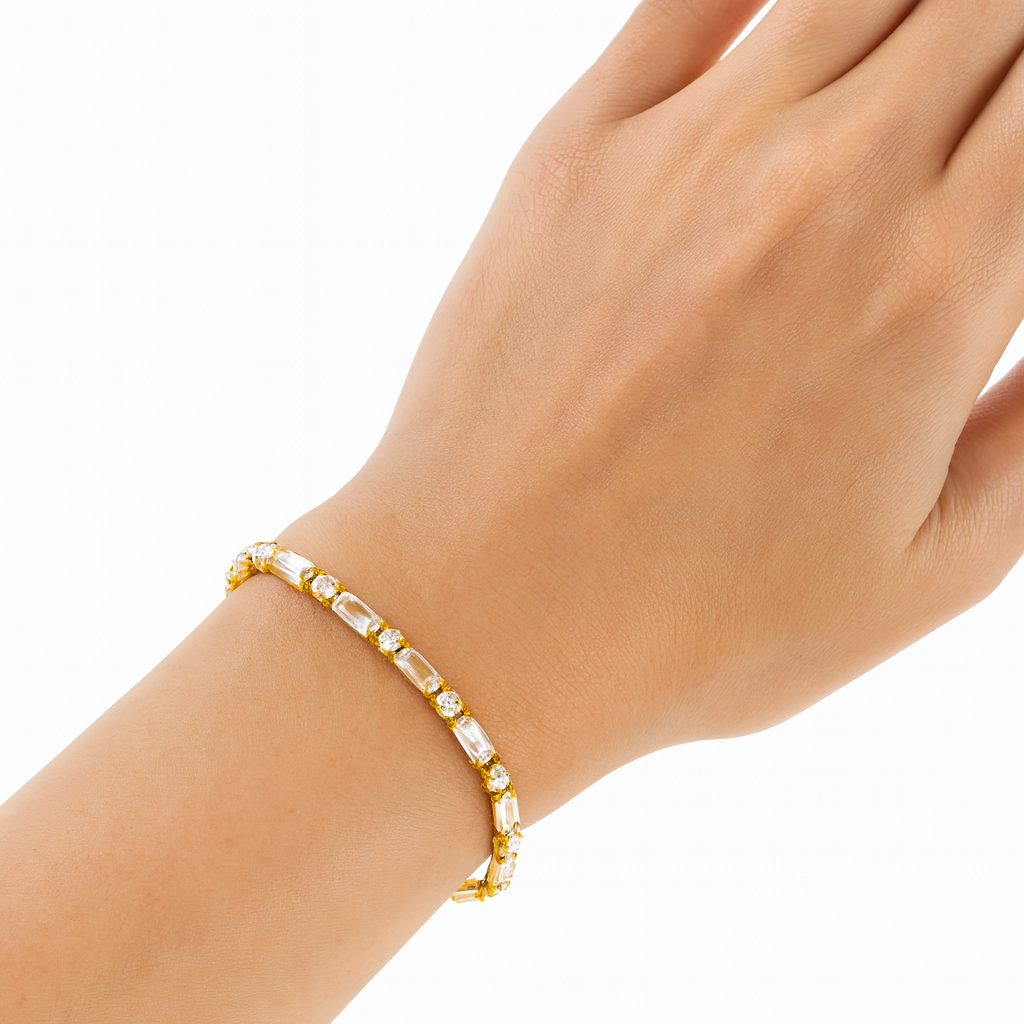 Crystal Taper Tennis Bracelet