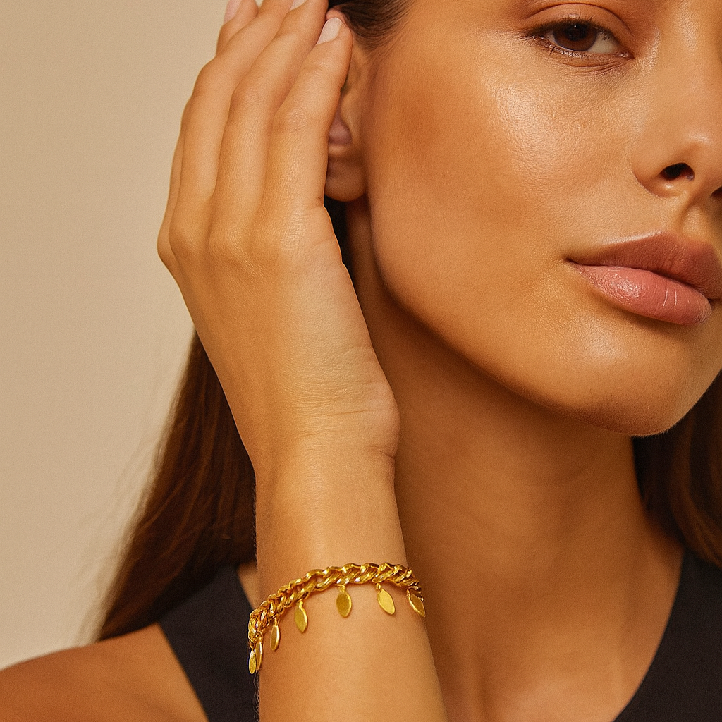 Golden Charm Chain Bracelet