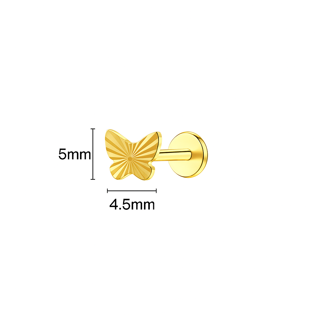 Radiant Butterfly Flat Back Earring