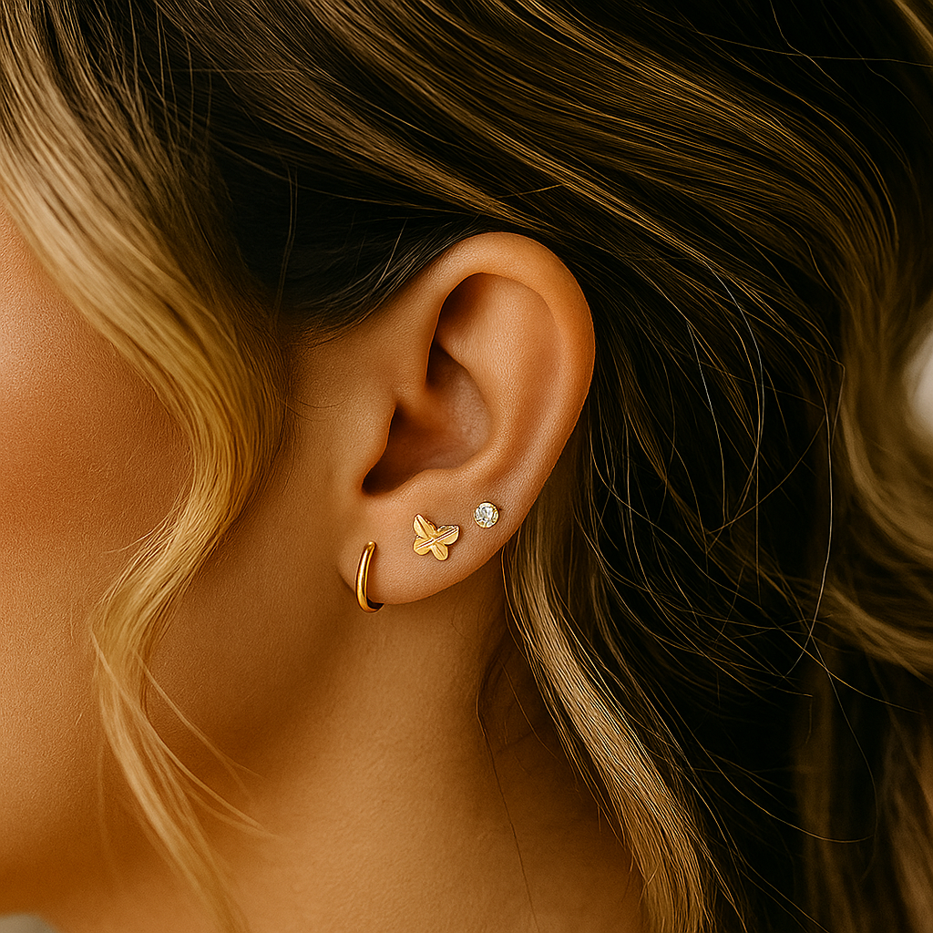 Radiant Butterfly Flat Back Earring