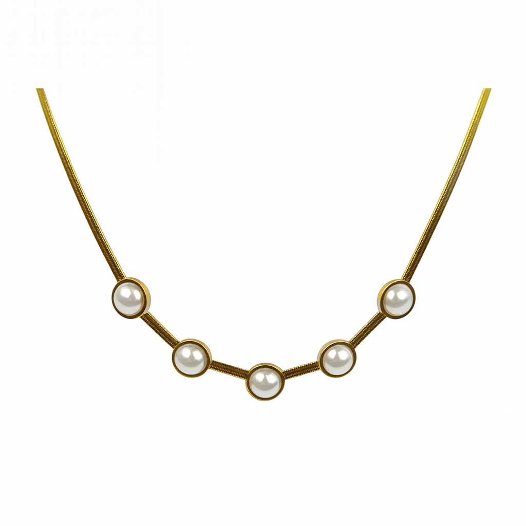 Golden Pearls Necklace