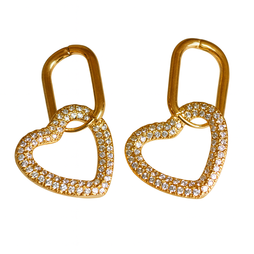 Pure Heart Dangle Earrings