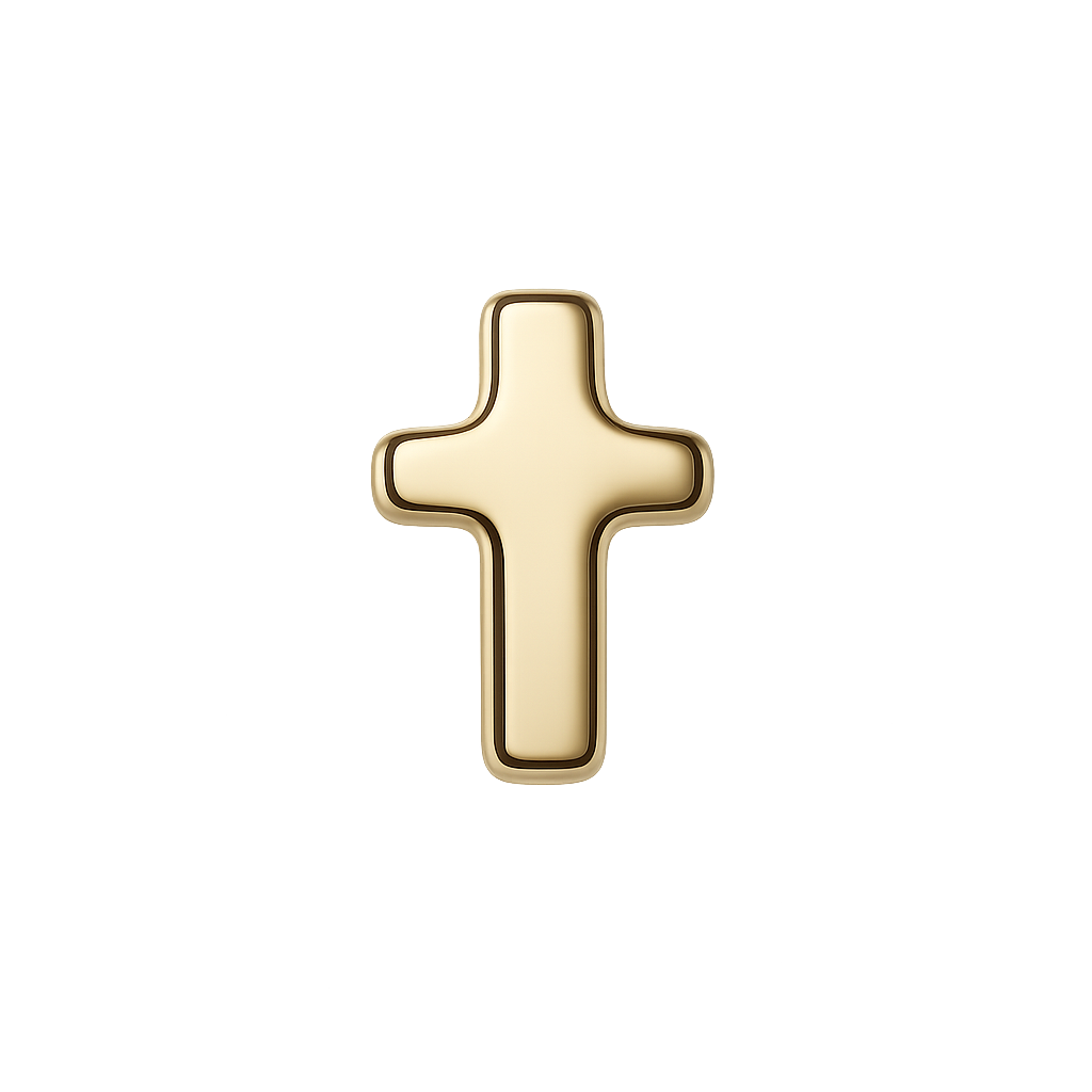 Cross Flat Back Earrings