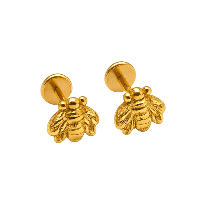 Bee Flat Back Earrings