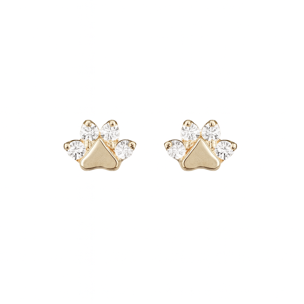 Paw Print Flat Back Earring