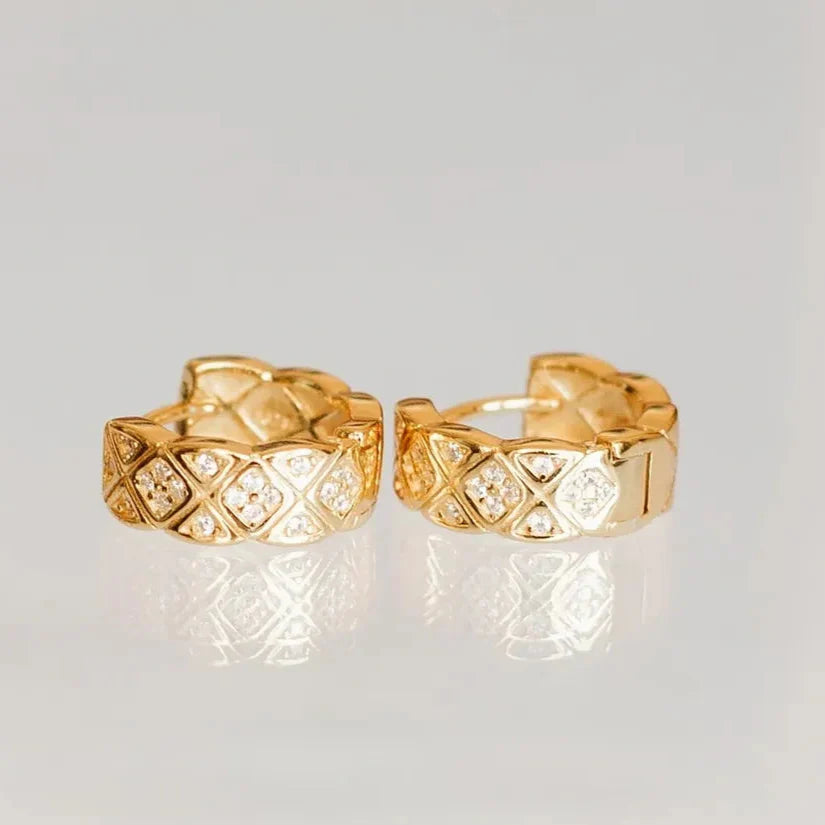 Checker Diamond Hoops