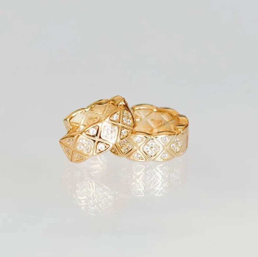 Checker Diamond Hoops