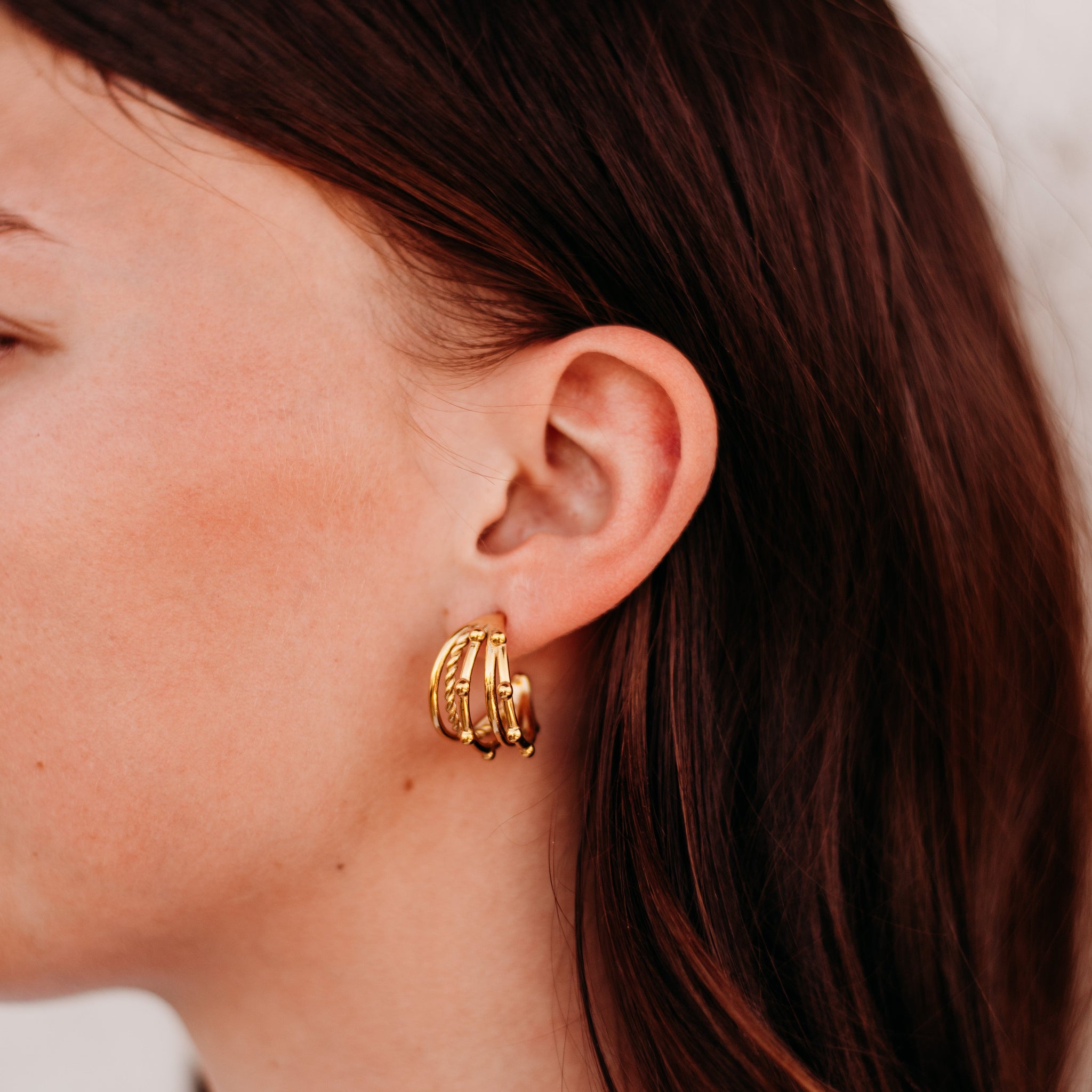 Golden Stack Hoops