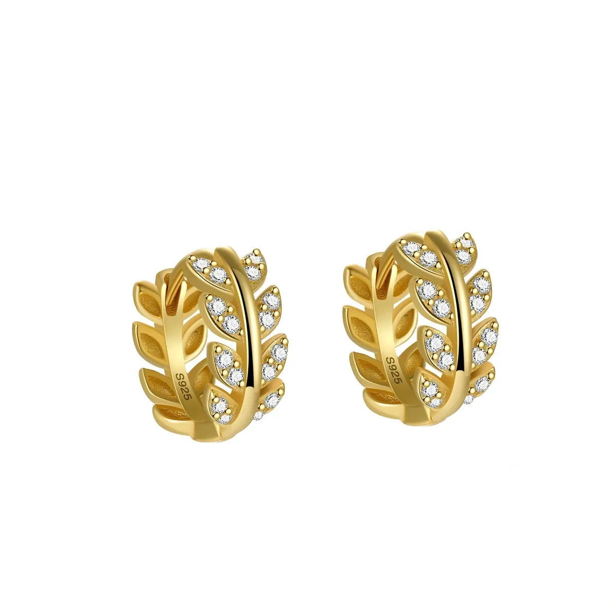 Diamond Leaf Hoops