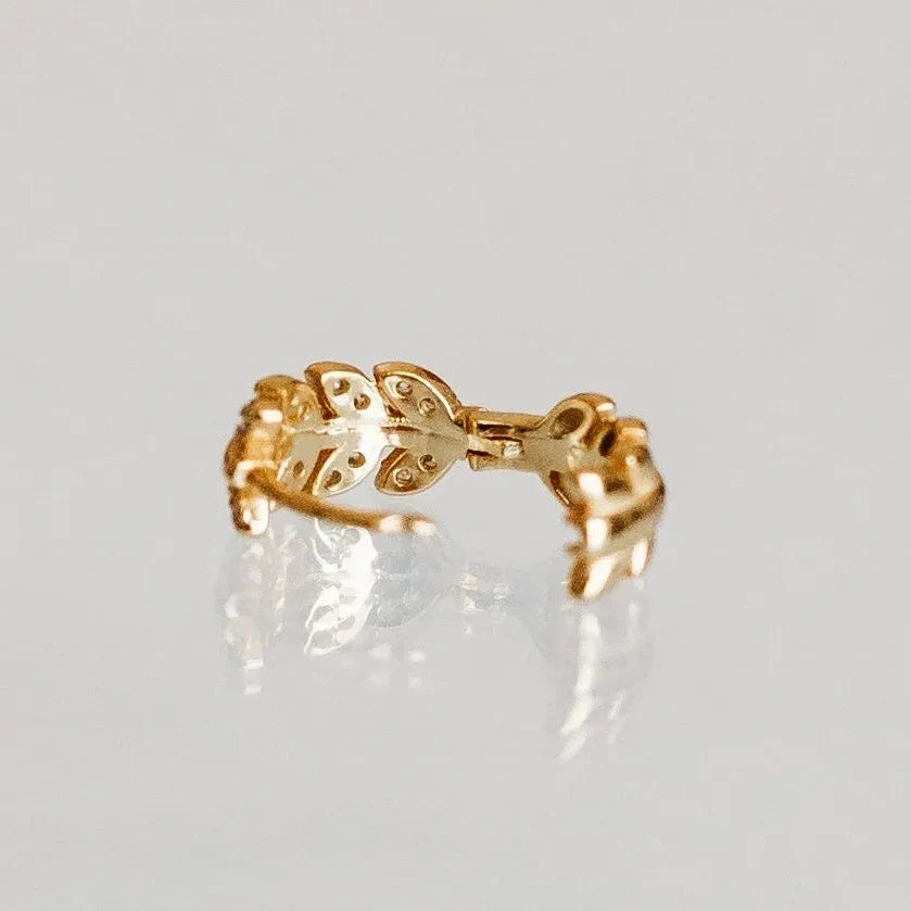 Diamond Leaf Hoops