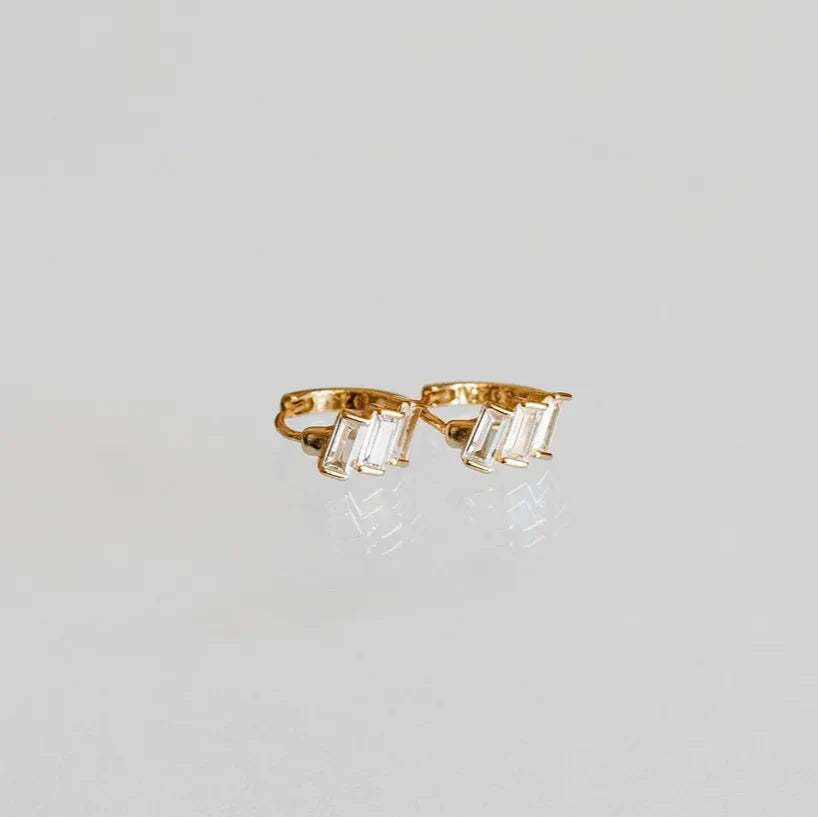 Diamond Trio Hoops