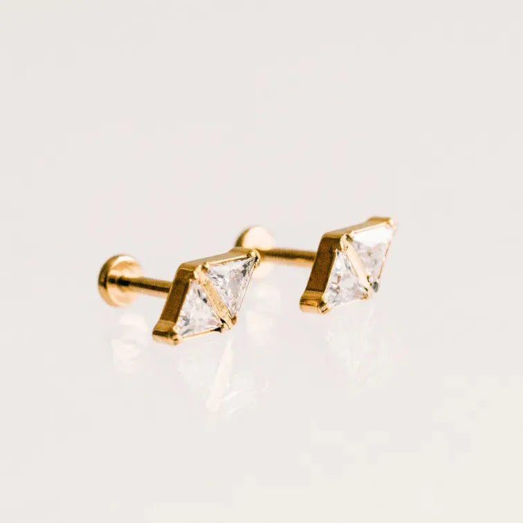 Double Triangle Flat Backs