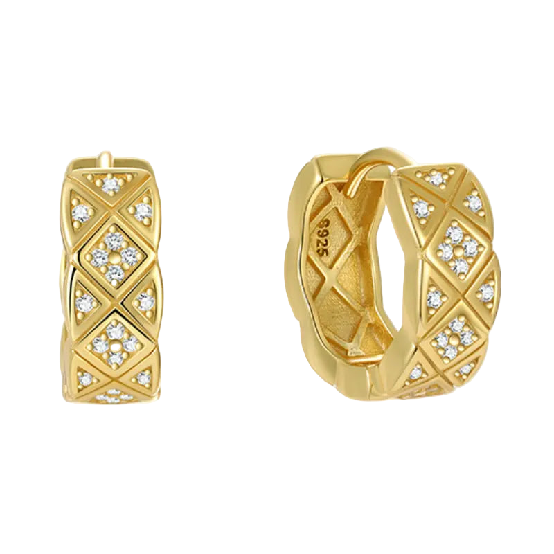 Checker Diamond Hoops