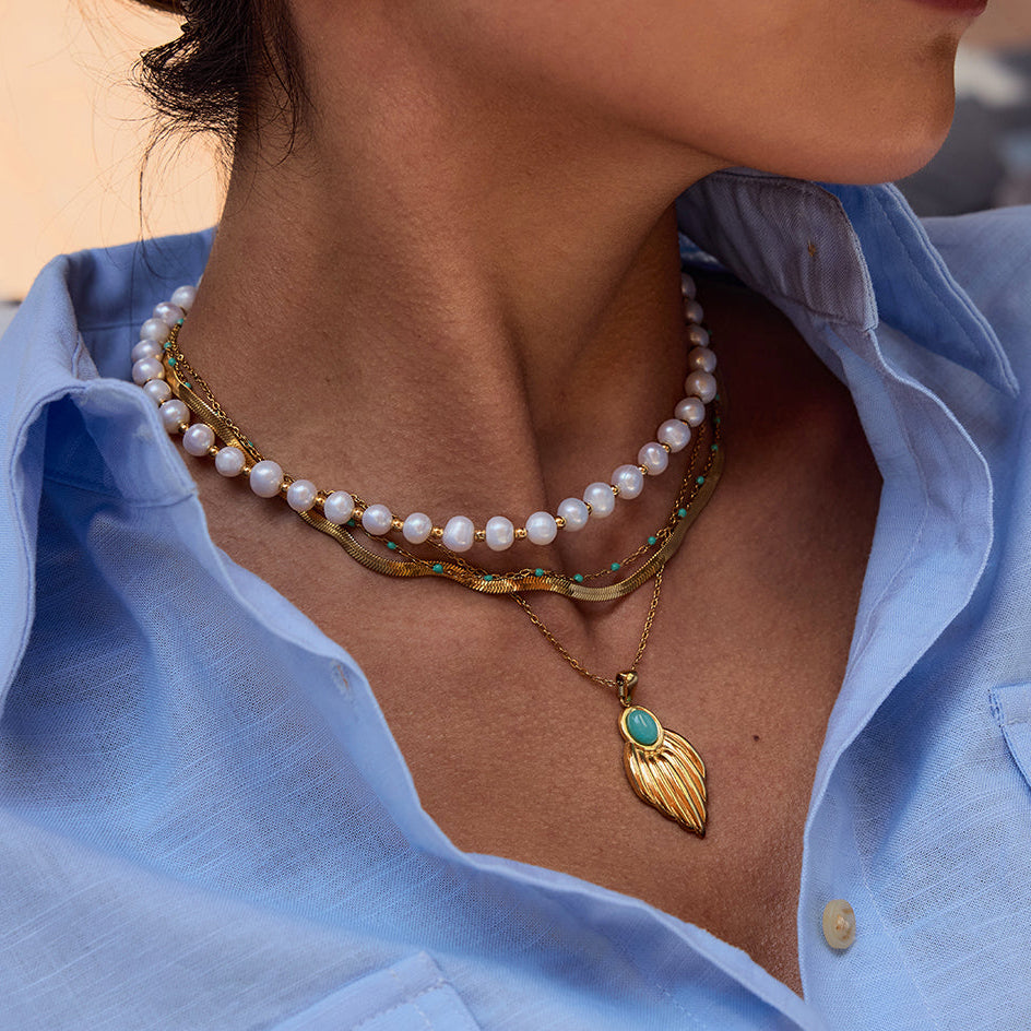 Cleo Turquoise Pendant Necklace