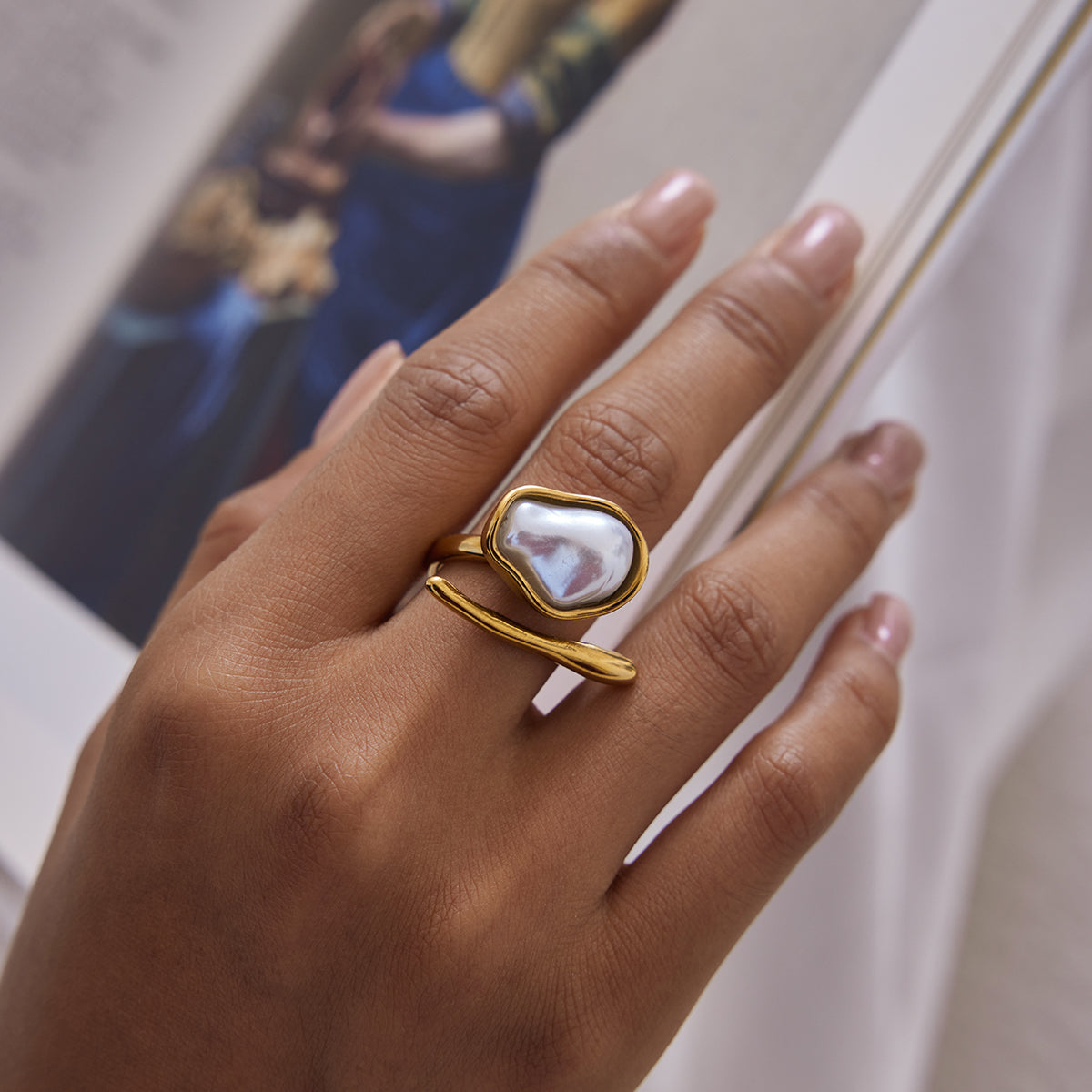 Alira Pearl Ring