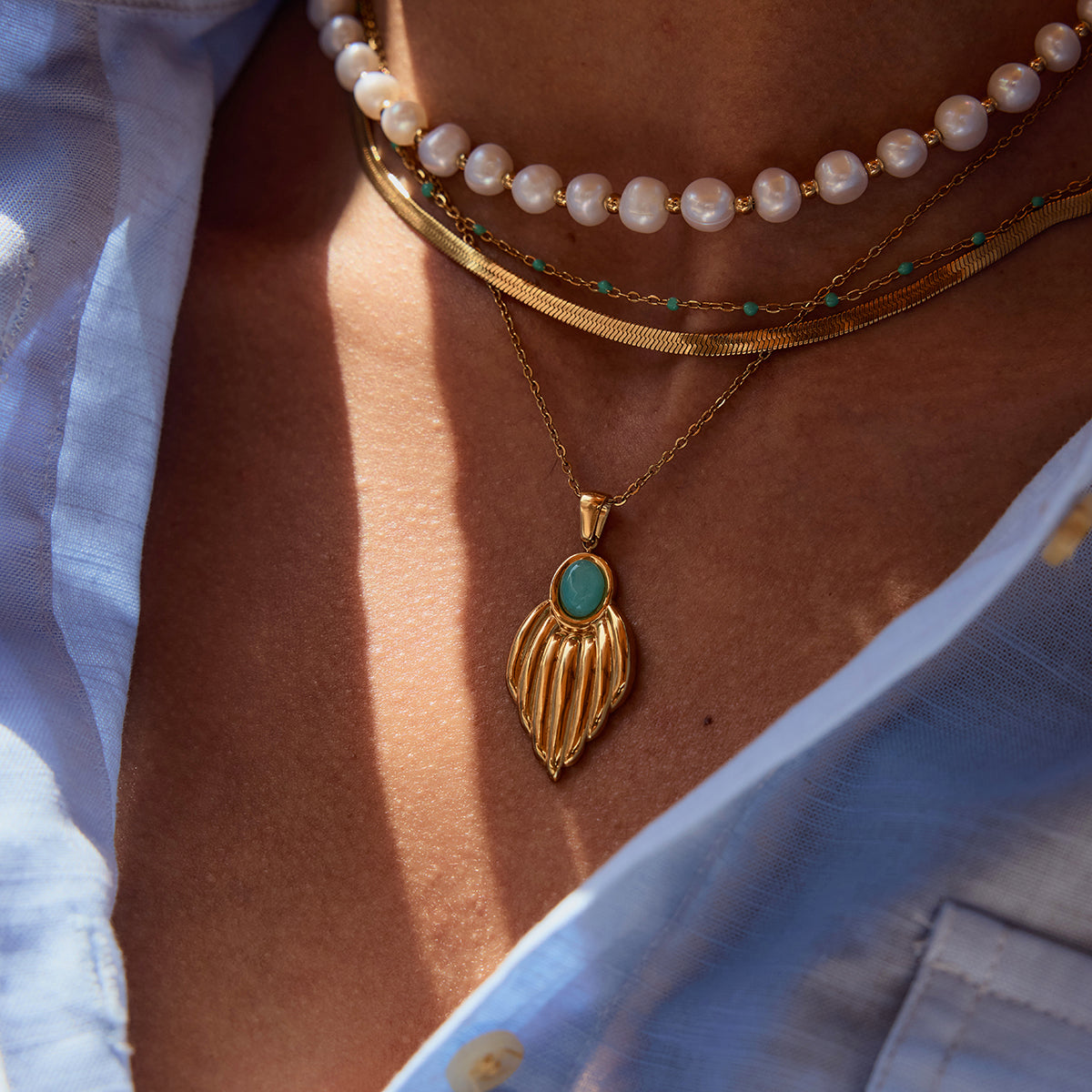 Cleo Turquoise Pendant Necklace