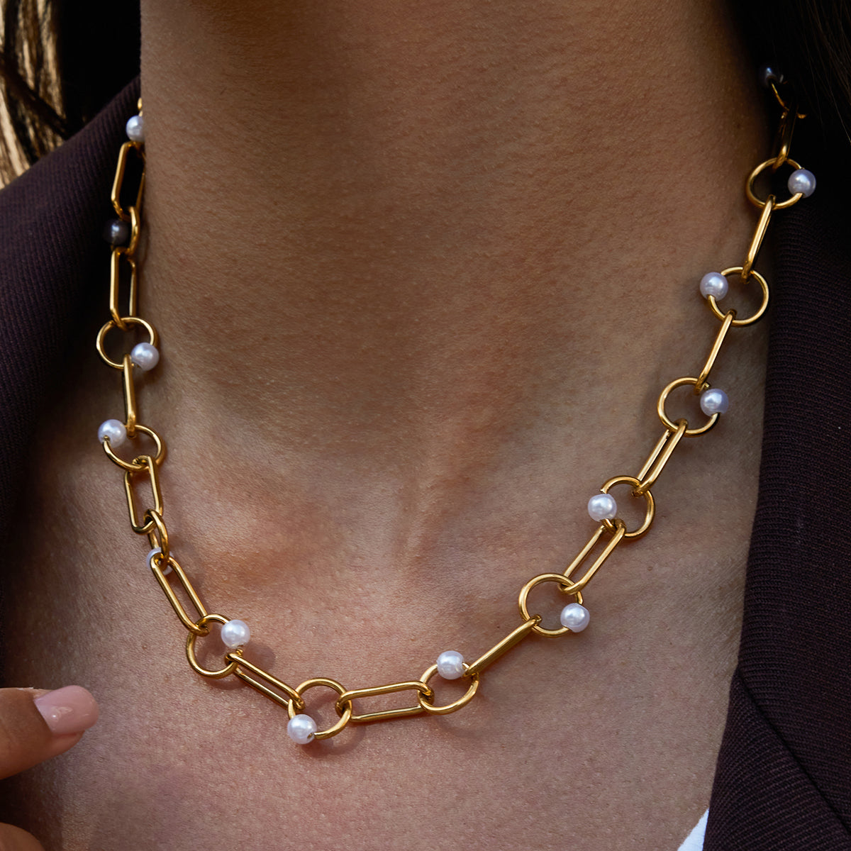 Arden Pearl Chain Necklace