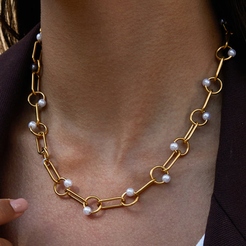 Arden Pearl Chain Necklace