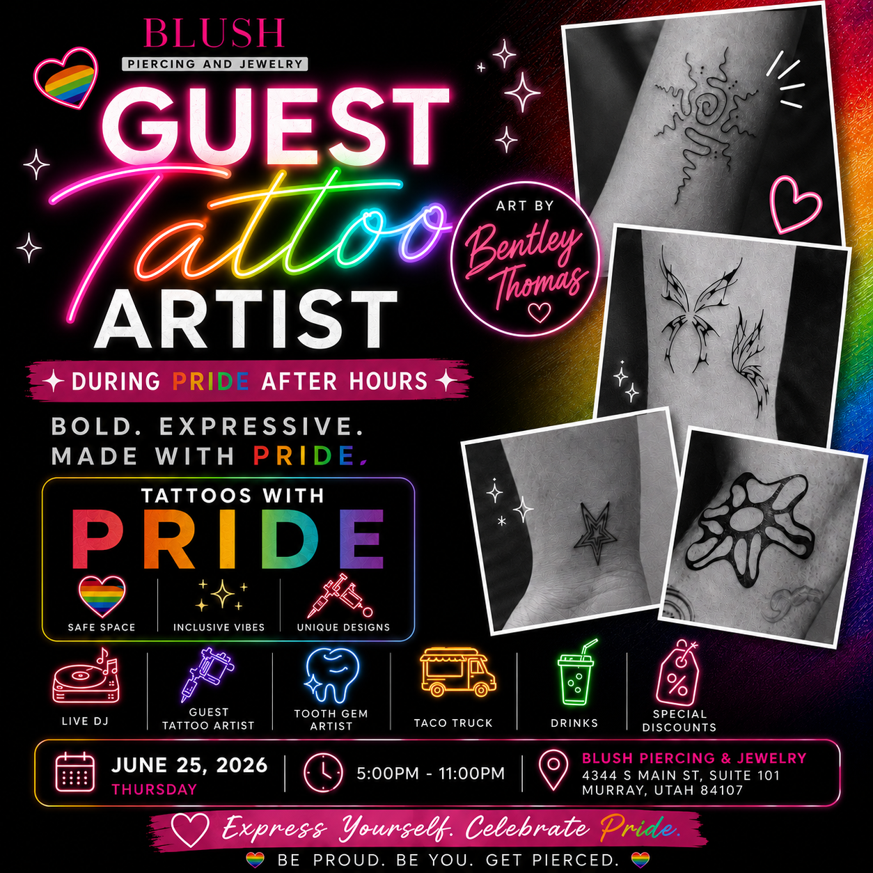 Blush Pride Event — Tiny Pride Tattoo (Limited to 18 Slots)