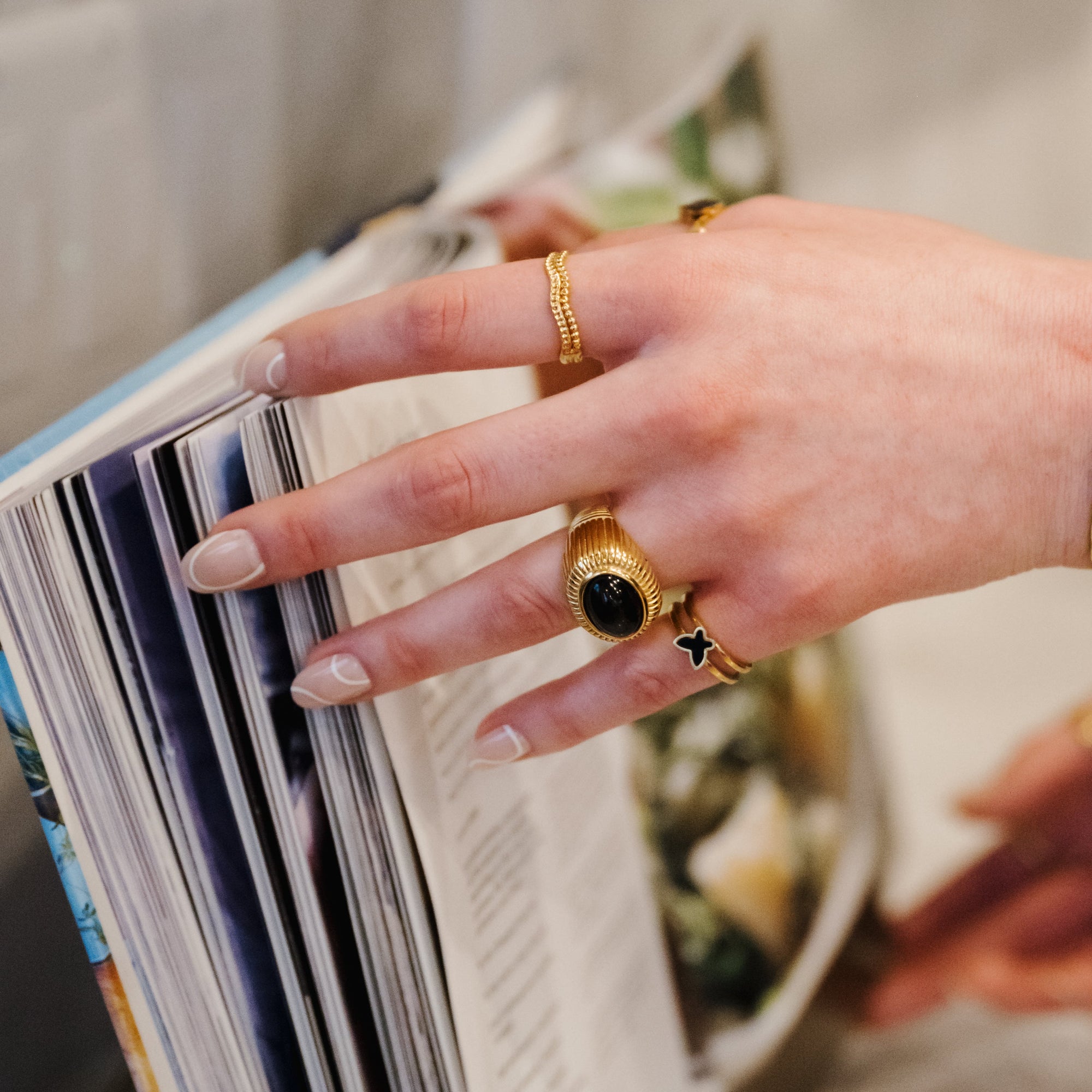 Black Lunar Eclipse Ring