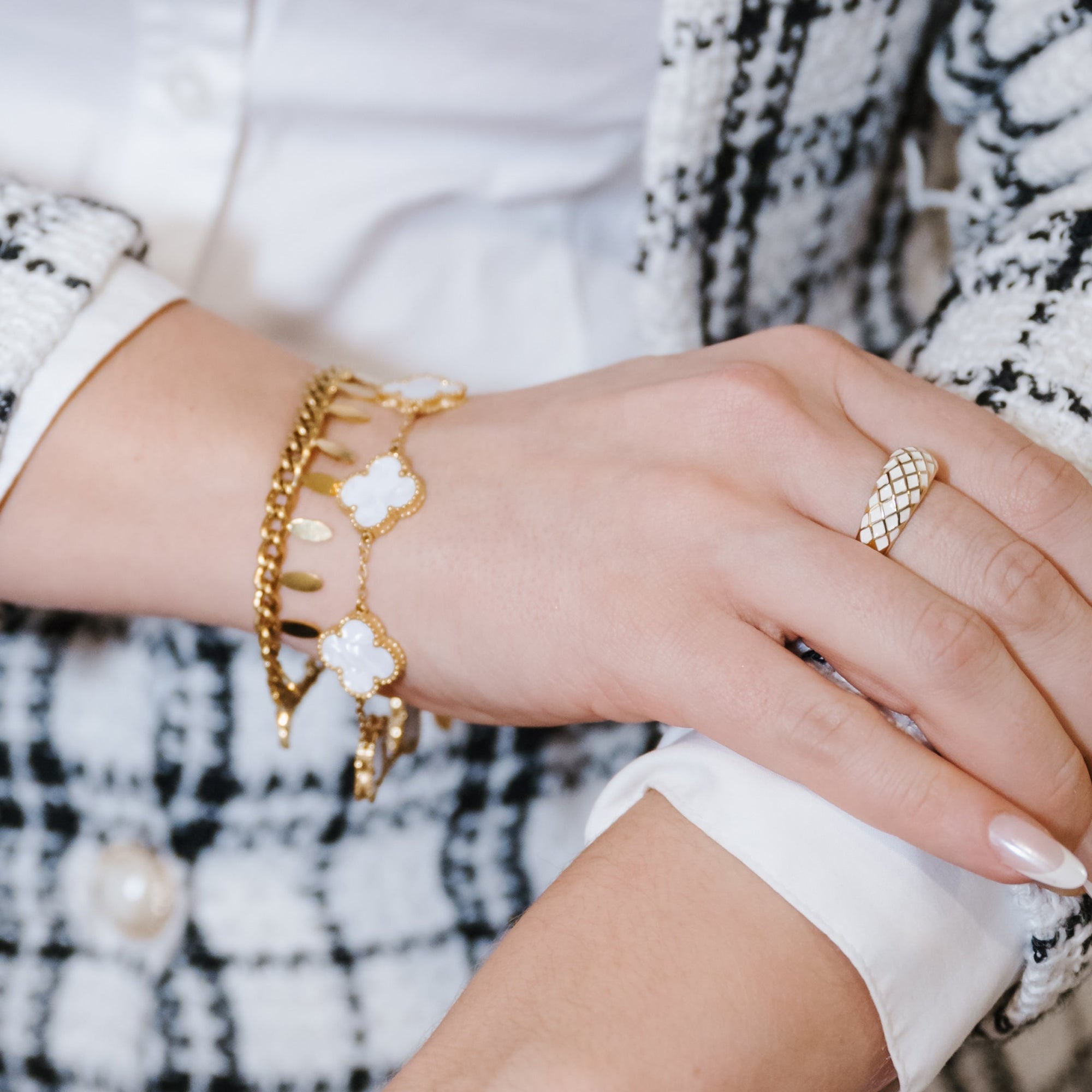 Golden Charm Chain Bracelet