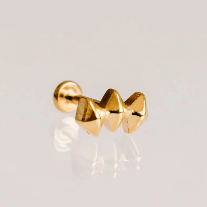 Trifecta Flat Back Earrings
