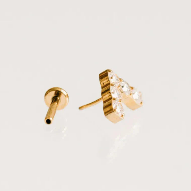 V CZ Diamond Flat Backs
