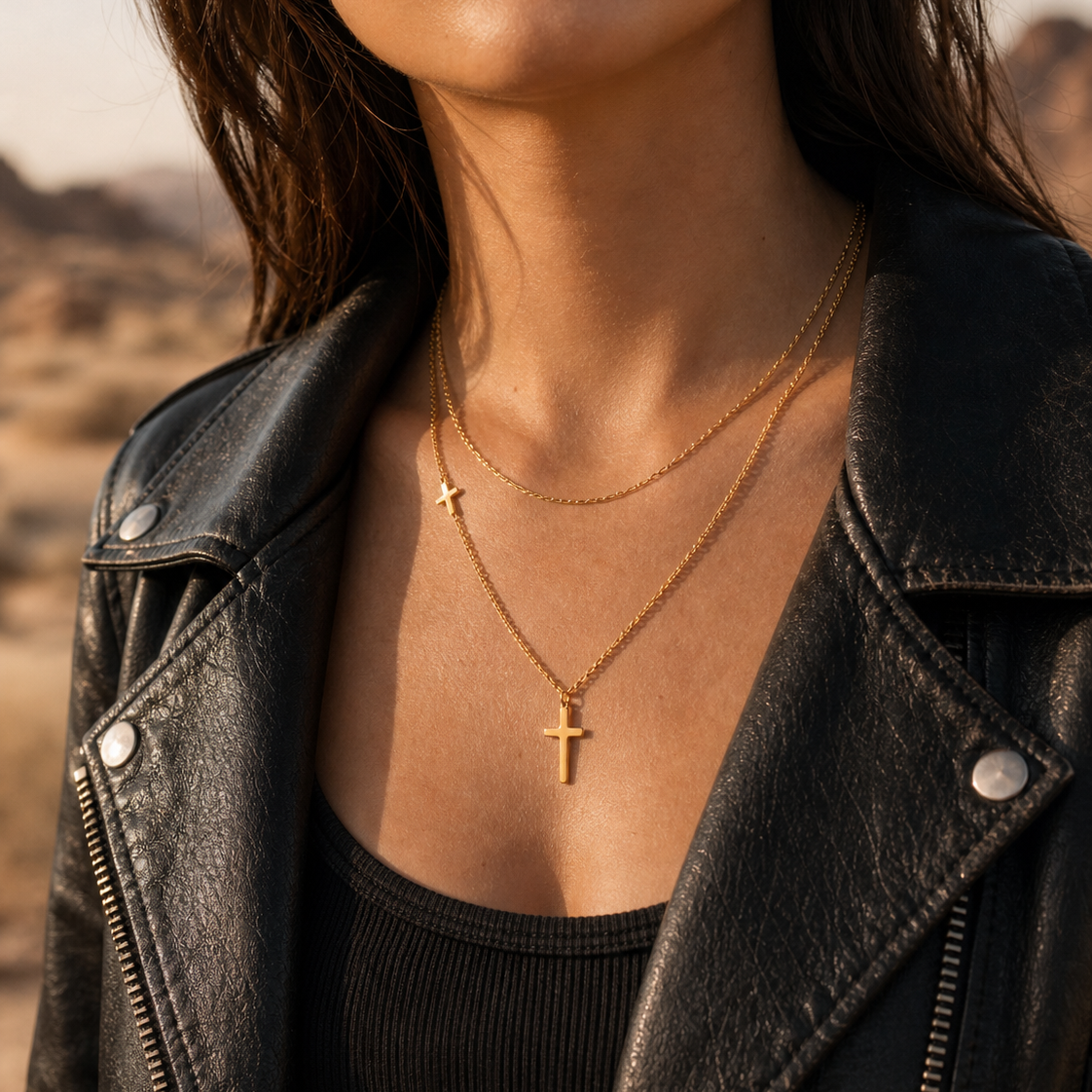 Highway Cross Layer Necklace