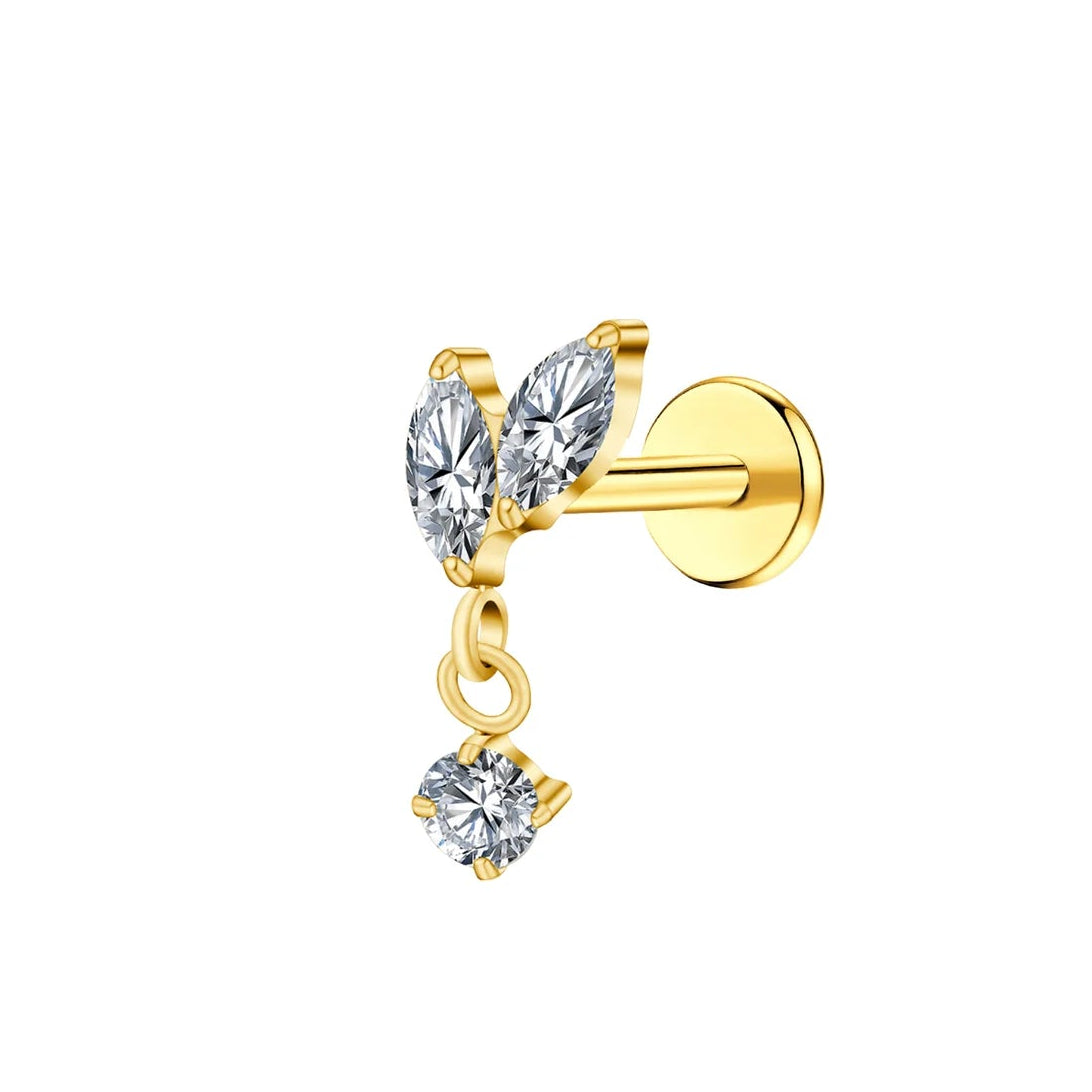 Luxe Marquis Dangle Flat Back Earring