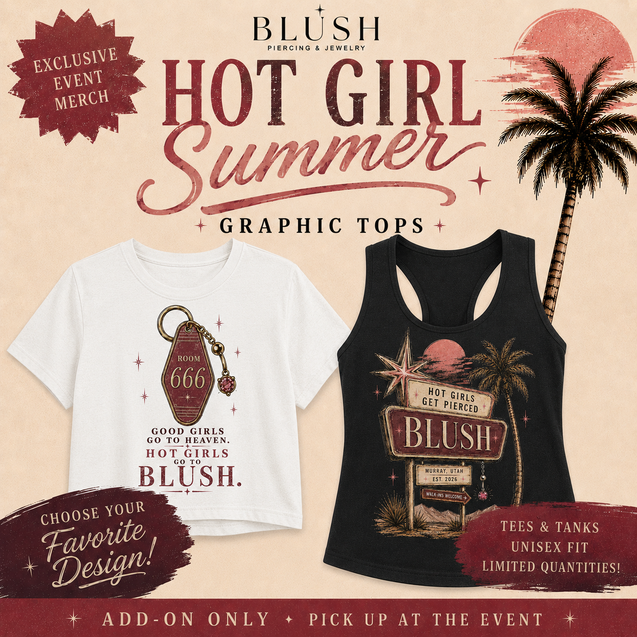 Hot Girl Summer Graphic Shirt Add-On
